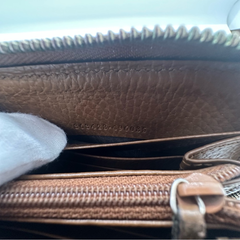 Gucci | Monogram Canvas Margaux Calfskin Leather Lovely Zip Around Wallet - Picture 6 of 12